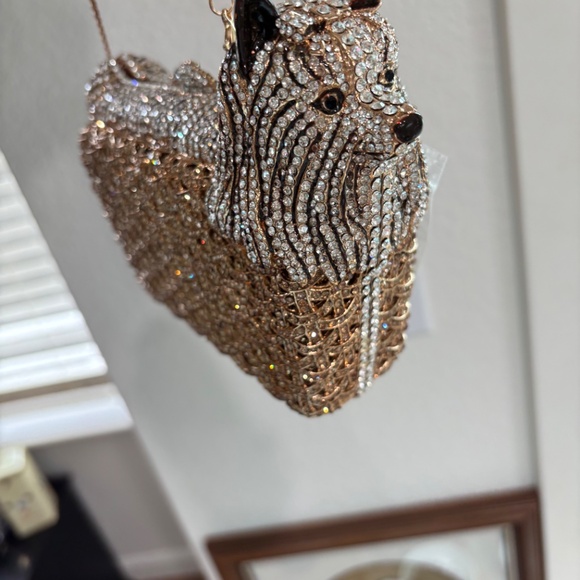 Yorkie Swarovski Austrian Crystal Mini Clutch Minauderie - Picture 9 of 11